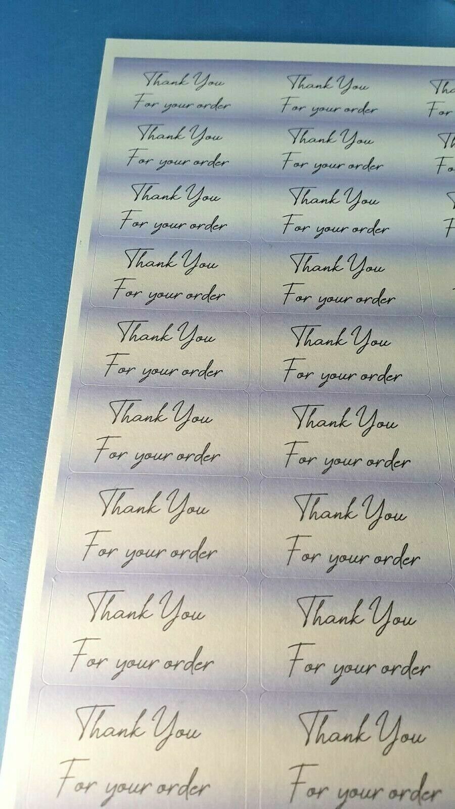 325 x Thank You for Your Order Labels Parma Violet Matte Sticky Labels Stickers