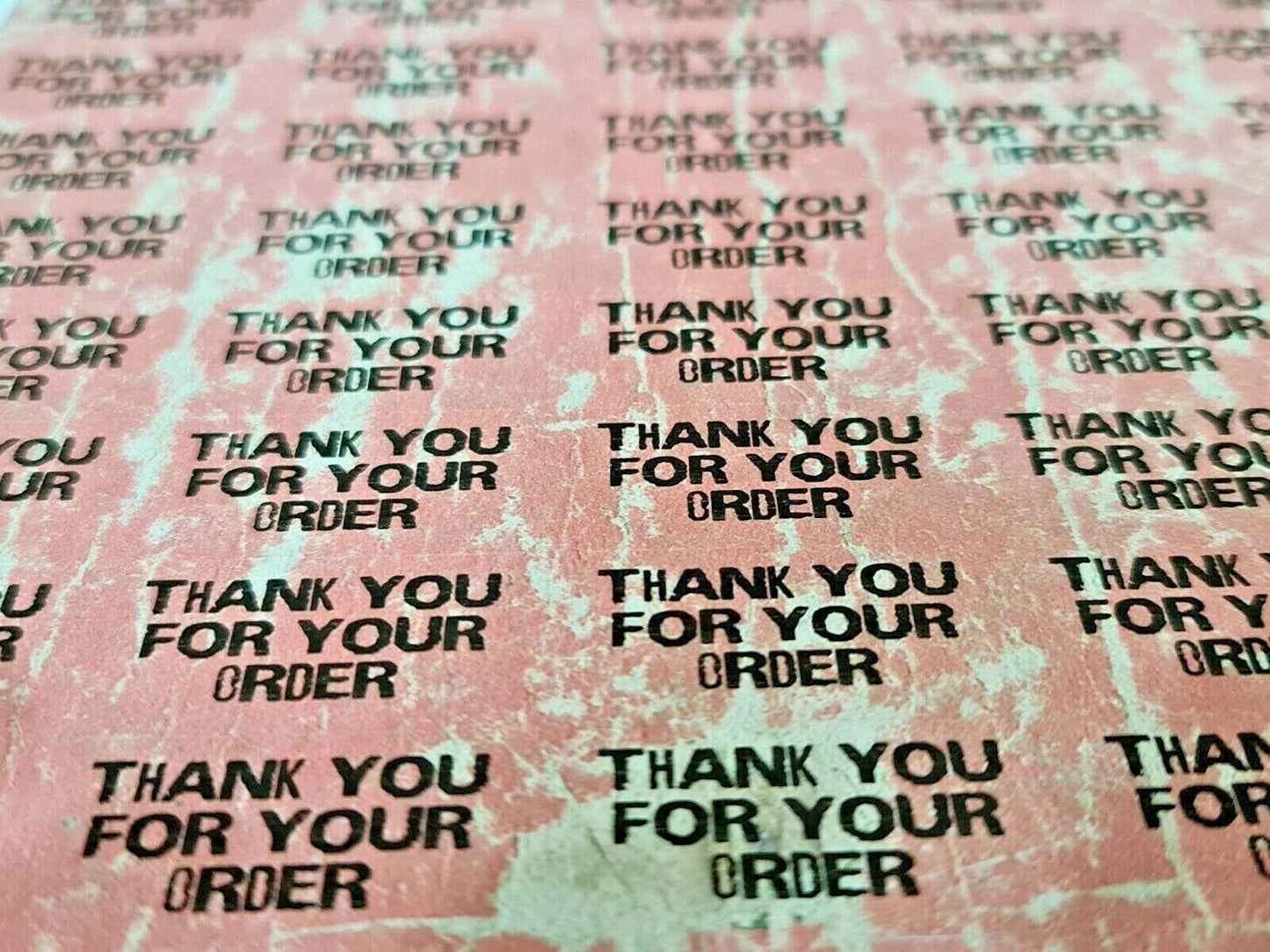 325 x Thank You for Your Order Labels Red Vintage Style Matte Labels Stickers