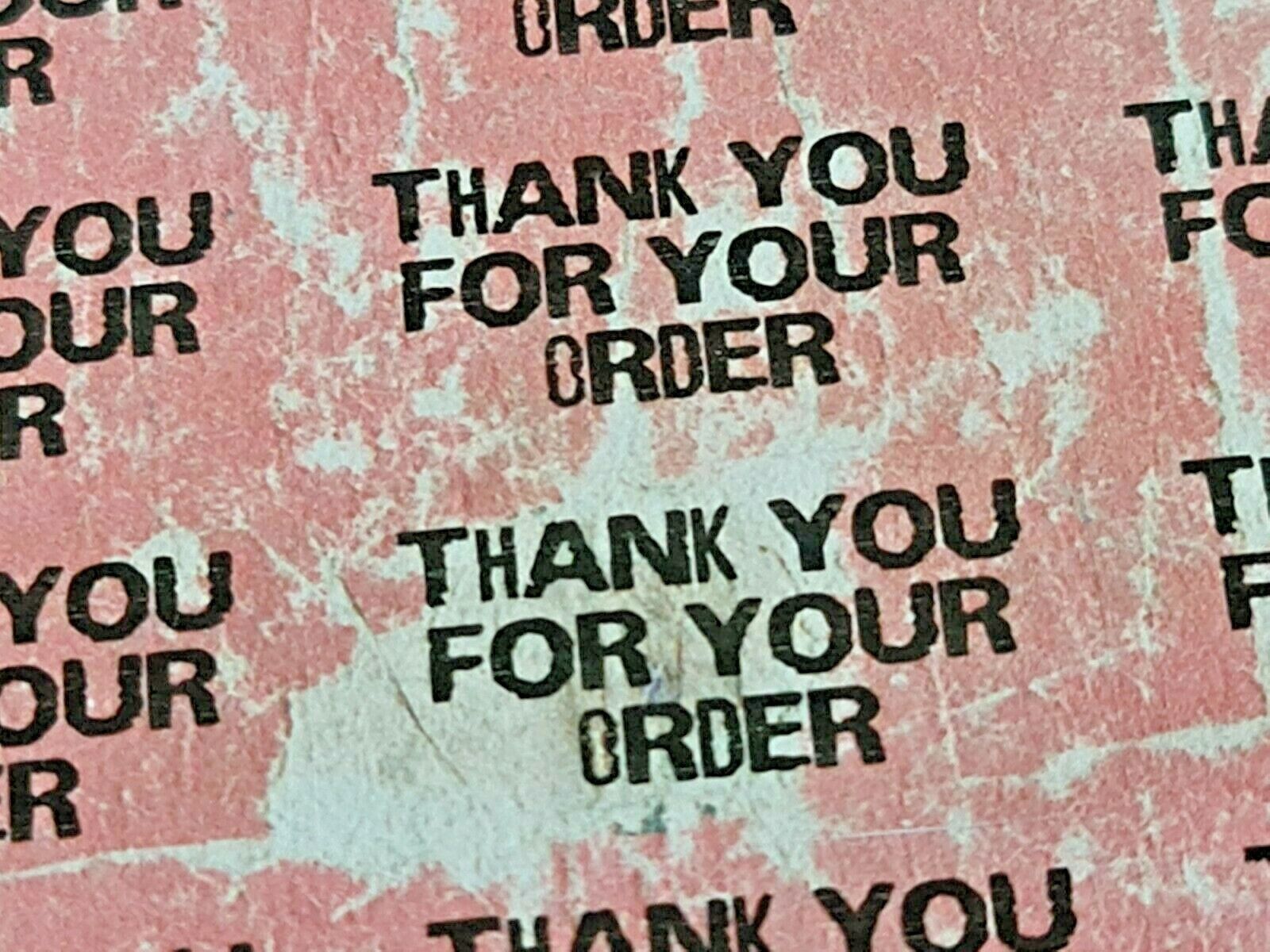325 x Thank You for Your Order Labels Red Vintage Style Matte Labels Stickers