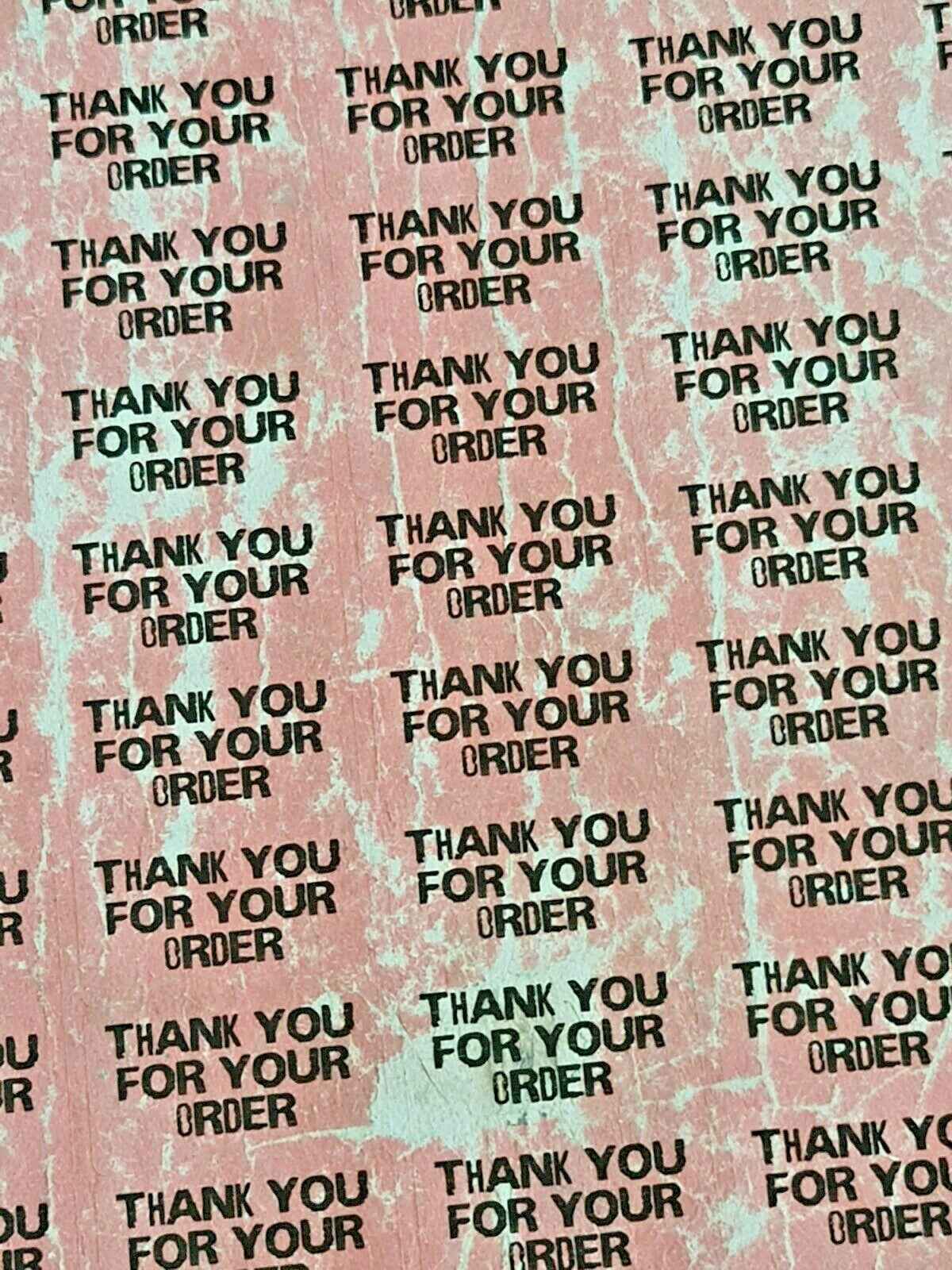 325 x Thank You for Your Order Labels Red Vintage Style Matte Labels Stickers