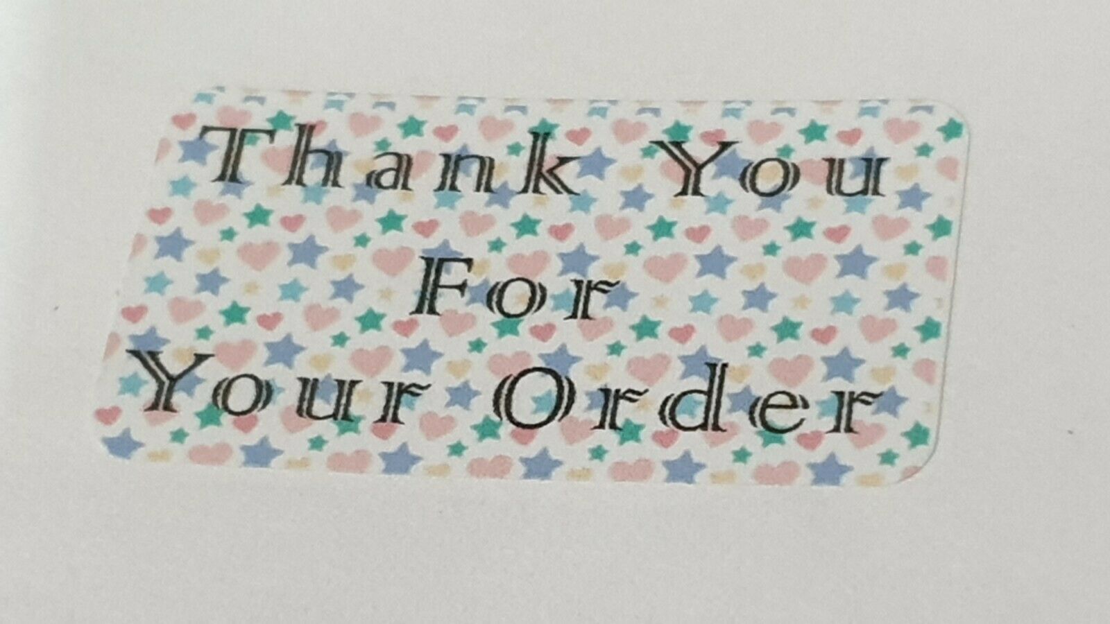 325 x Thank You for Your Order Labels Stars & Love Hearts Matte Labels Stickers