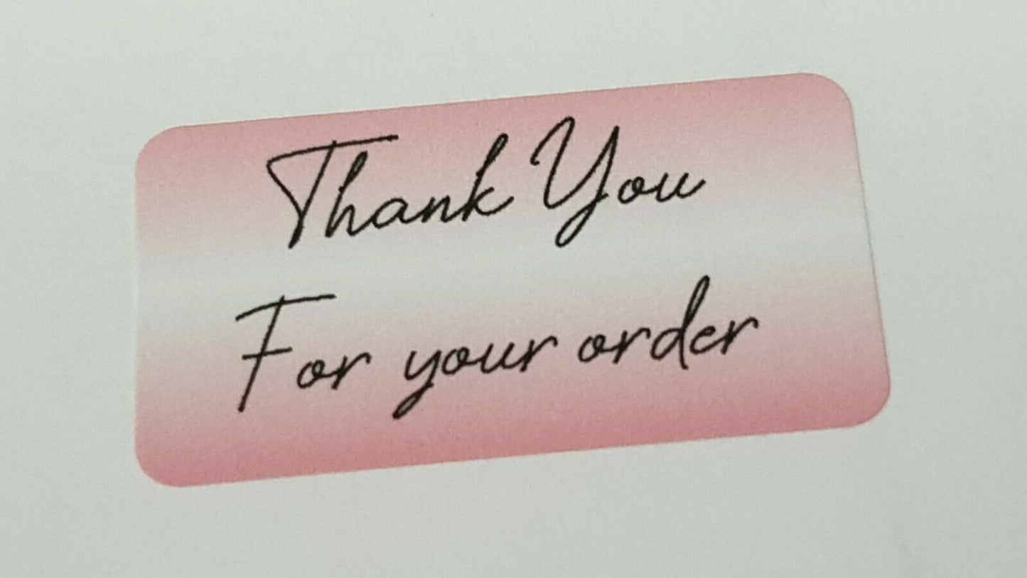 325 x Thank You for Your Order Labels Strawberry Shortcake Matte Labels Stickers