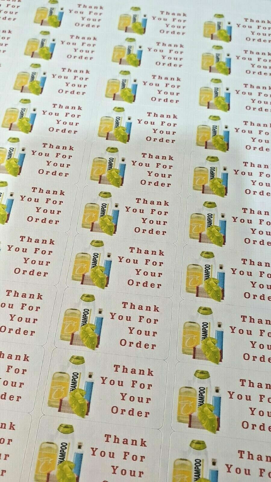 325 x Thank You for Your Order Labels The Body Shop Matte Labels Stickers