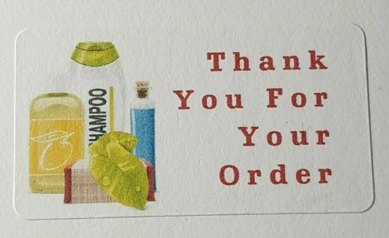 325 x Thank You for Your Order Labels The Body Shop Matte Labels Stickers