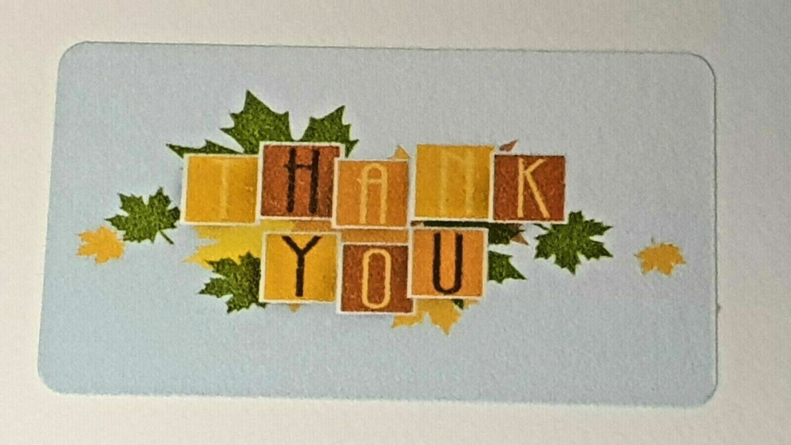325 x Thank You Sticky Labels Autumn Fall Leaves Matte Labels Stickers T4