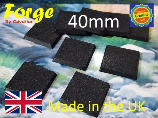 40mm Square Wargaming Bases Durable Plastic for War gaming - Tabletop Games Bases in all Shapes Sizes & Colours