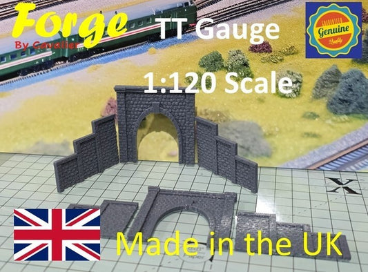 Tunnel Single Track Stone Portal Model Railway Train Layout TT Gauge 1:120 Scale