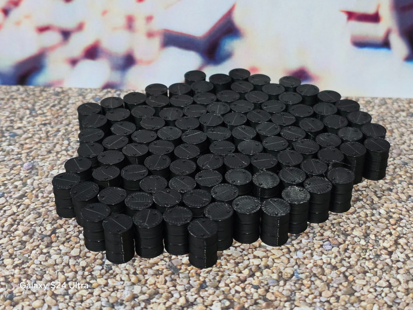 Oil Drum Barrels OO Gauge New Black 1:76 Scale Models Train Railway 100 Pack