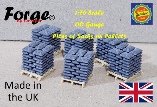 Pallets of Sacks OO HO Gauge 1:76 Scale Models Train Railway (6 Pack)