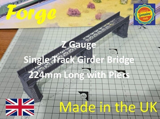 Z Gauge Single Track Iron Girder Bridge Model Railway Train Layout 1:220 Scale