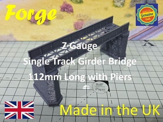 Z Gauge Single Track Iron Girder Bridge Model Railway Train Layout 1:220 Scale