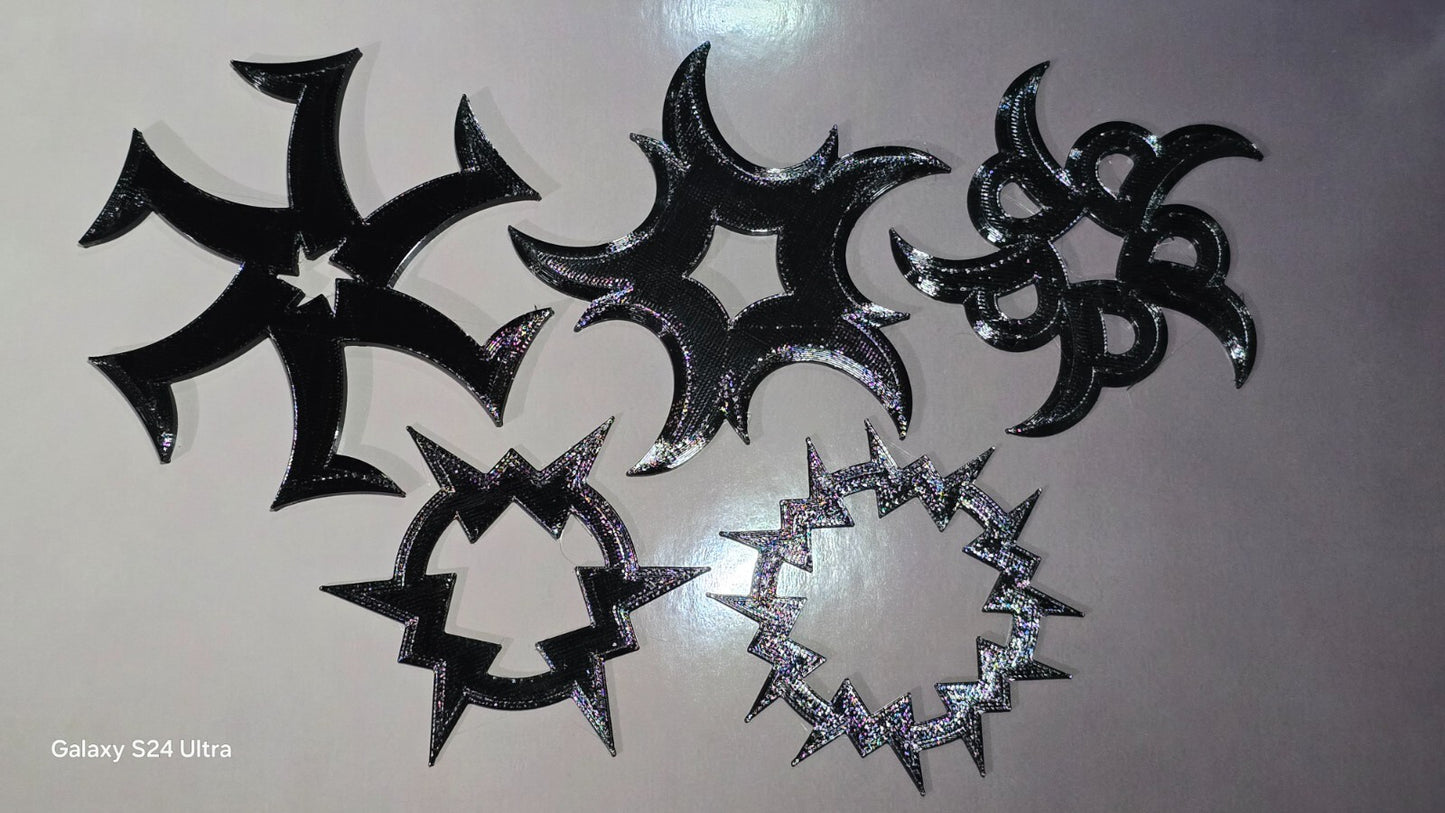 Martial Arts Training Ninja Throwing Stars Set Of 5 Rubber Theatre Props Cosplay