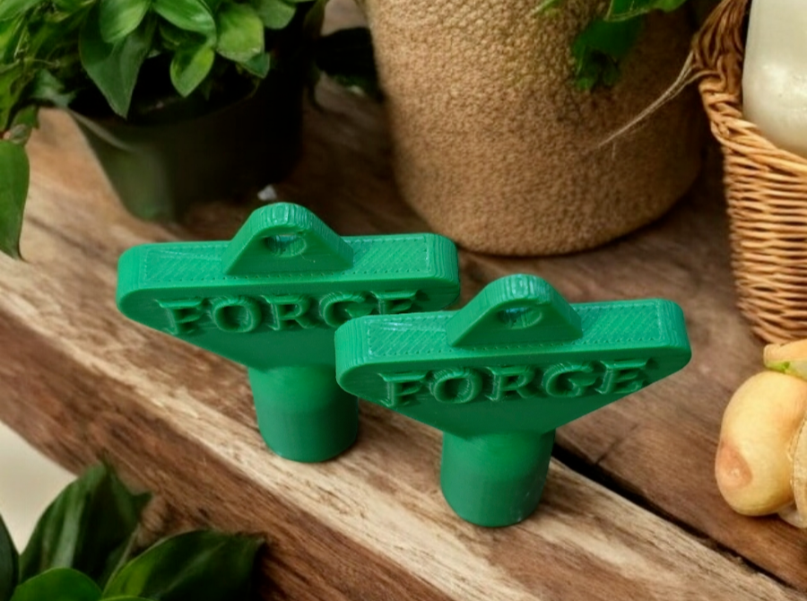 Meter Box Cupboard Gas Electric Utility Triangle Key Green Bio PLA Plastic x 2