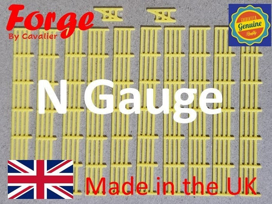 Fencing Railings N Gauge New 10 Pack Yellow 1:148 Scale Models Train Railway