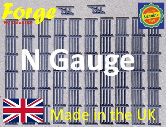 Fencing Railings N Gauge New 10 Pack Grey 1:148 Scale Models Train Railway