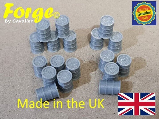 Oil Drum Barrels OO HO Gauge New Silver 1:76 Scale Models Train Railway 18 Pack
