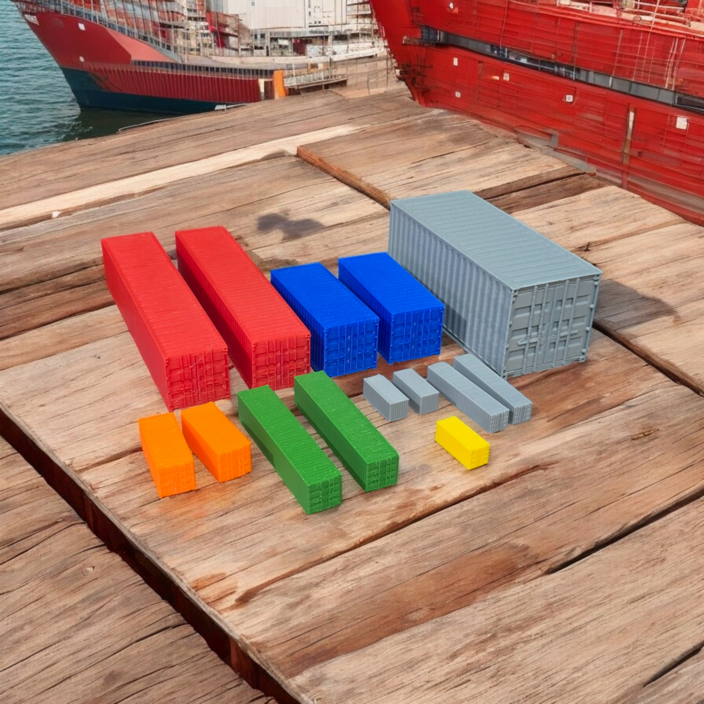 Shipping Containers 20ft 40ft All Scales O OO N Z Gauge Model Railway Diorama
