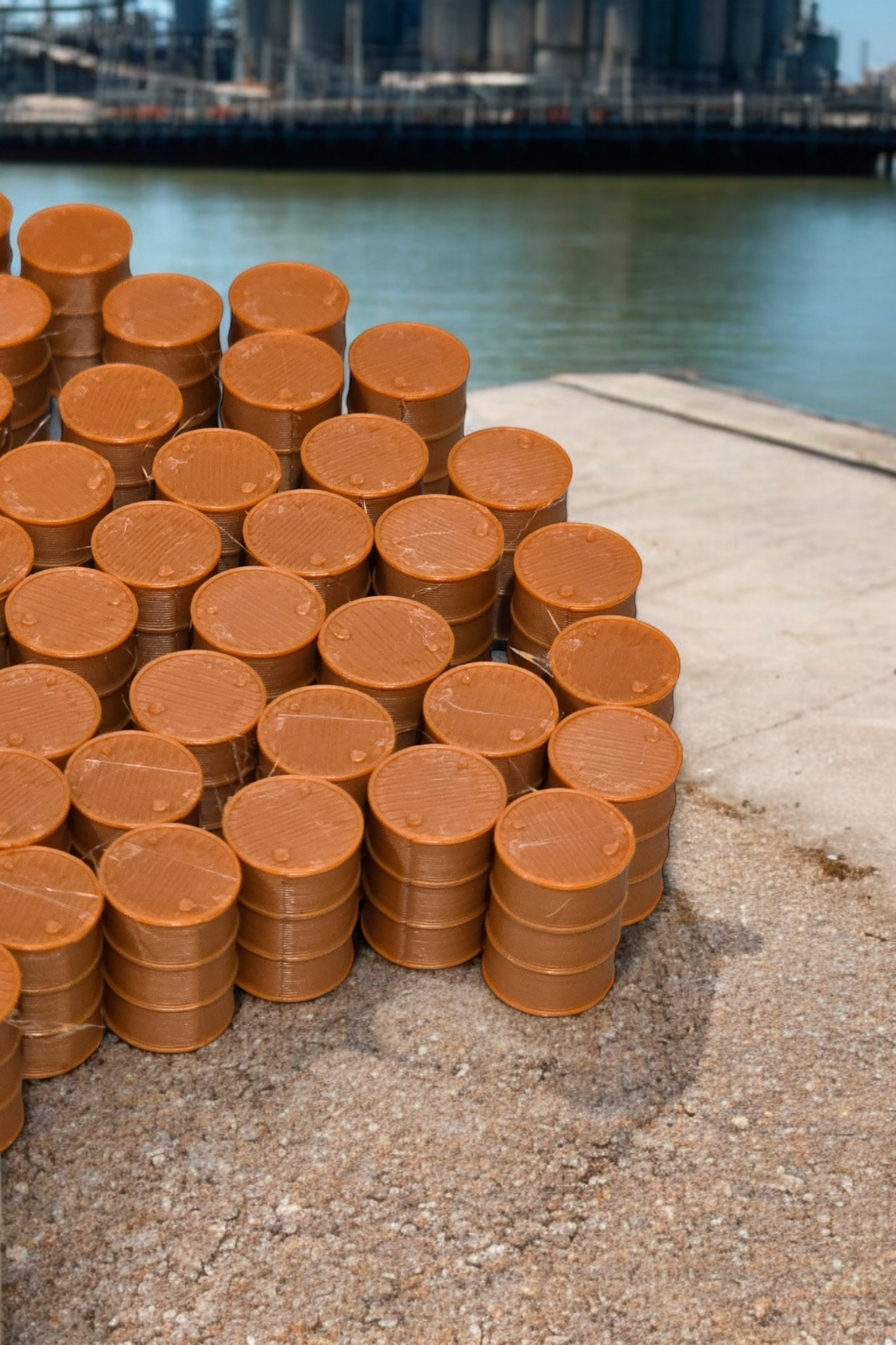 Oil Drum Barrels OO Gauge New Red-Brown 1:76 Scale Models Train Railway 100 Pack