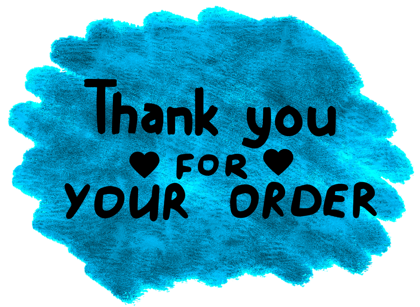 325 x Brush Stroke Style Thank You for Your Order Labels Matte Labels Stickers