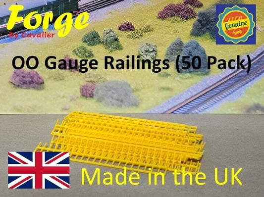 Fencing Railings OO HO Gauge New 50 Pack Yellow  1:76 Scale Models Train Railway