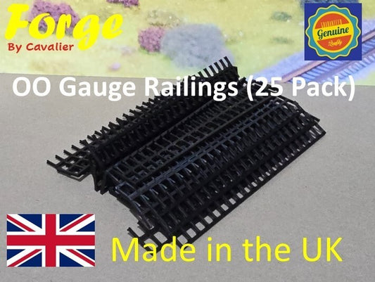 Fencing Railings OO HO Gauge New 25 Pack Black 1:76 Scale Models Train Railway