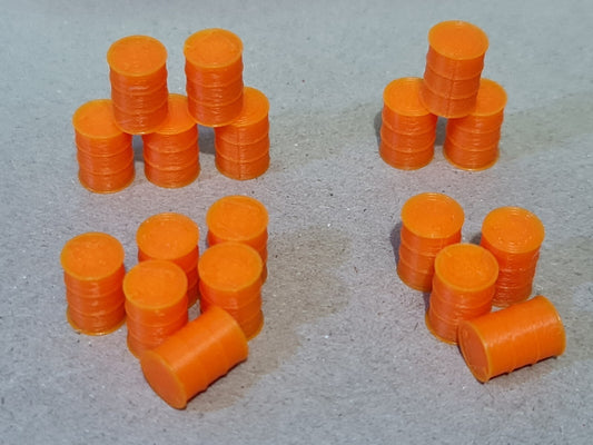 Oil Drum Barrels OO Gauge New Gulf Orange 1:76 Models Train Railway 18 Pack