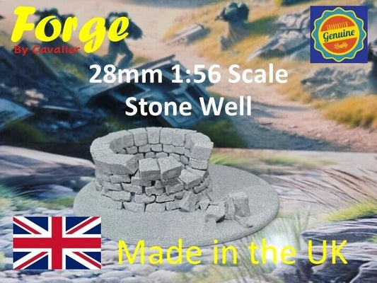 Wargaming 28mm 1:56 Scale  Stone Well on 80mm Base Tabletop Wargames Terrain