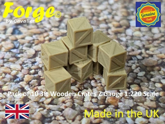 Wooden Crates 3ft New Z Gauge 1:220 10 Pack  Model Train Railway Station Freight