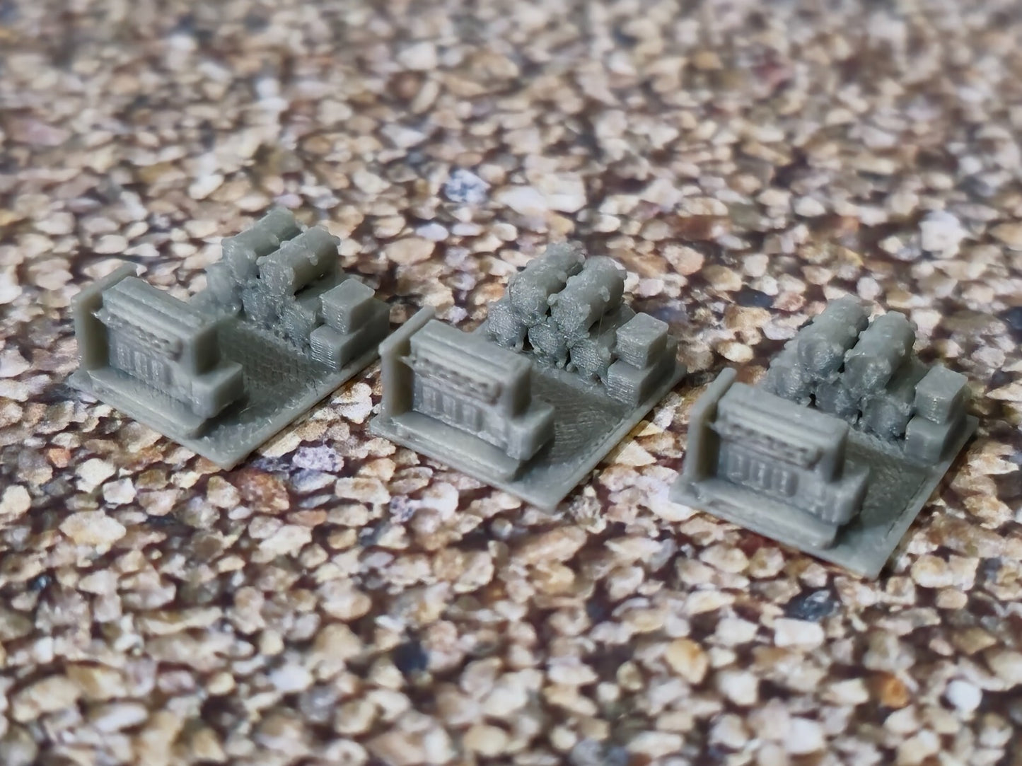Diesel Generator Fuel Drums Crates Z Gauge 1:220 Scale Models Model Train