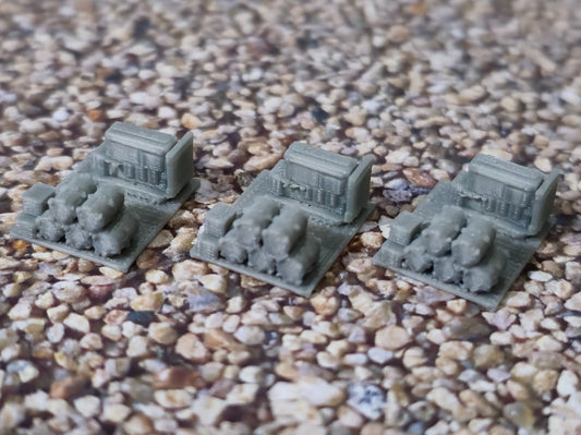 Diesel Generator Fuel Drums Crates Z Gauge 1:220 Scale Models Model Train