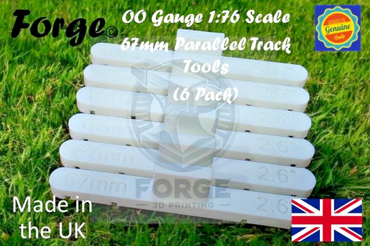 Parallel Track Tools Model Railway Train New 6 Pack White 67mm OO/HO Gauge