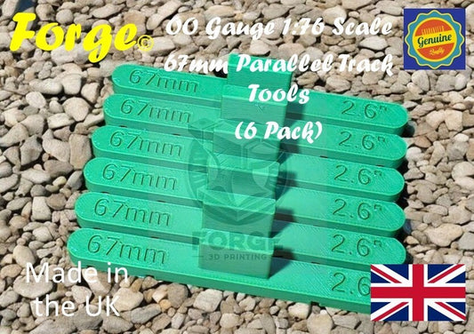 Parallel Track Tools Model Railway Train New 6 Pack Green 67mm OO/HO Gauge