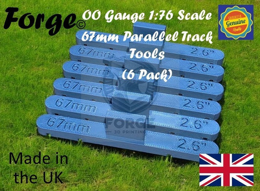 Parallel Track Tools Model Railway Train New 6 Pack Grey 67mm OO/HO Gauge