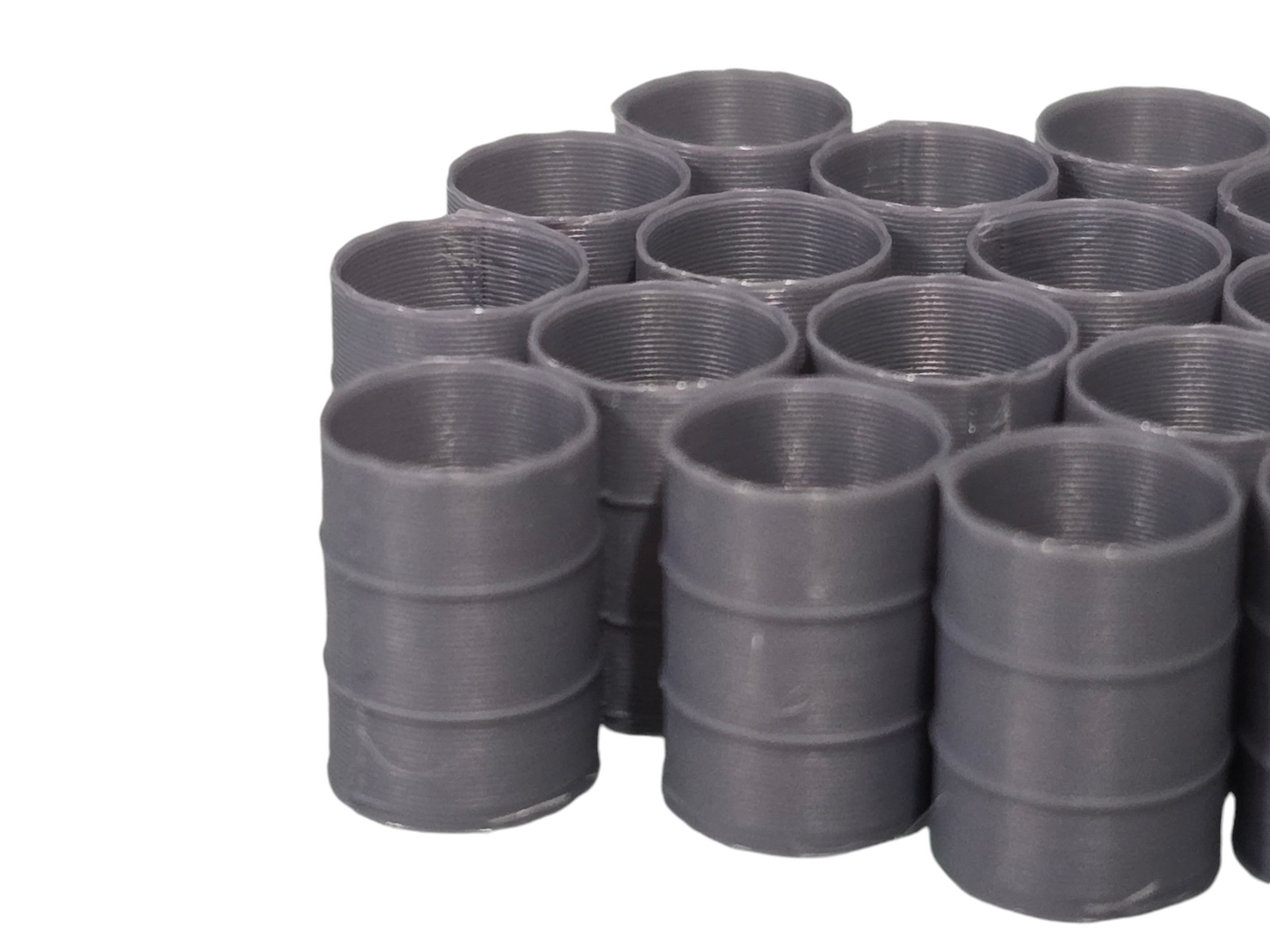 Oil Drum Barrels OO Gauge EMPTY Grey 1:76 Scale Models Train Railway 20 Pack