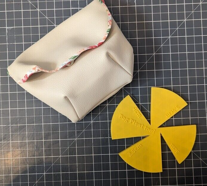 Pleat & Clutch Bag Sewing Guide Precision Ruler Handcrafted bags Emi B Designs