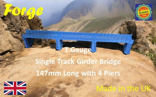 T Gauge Single Track Iron Girder Bridge 147mm Model Railway Layout 1:450 Scale