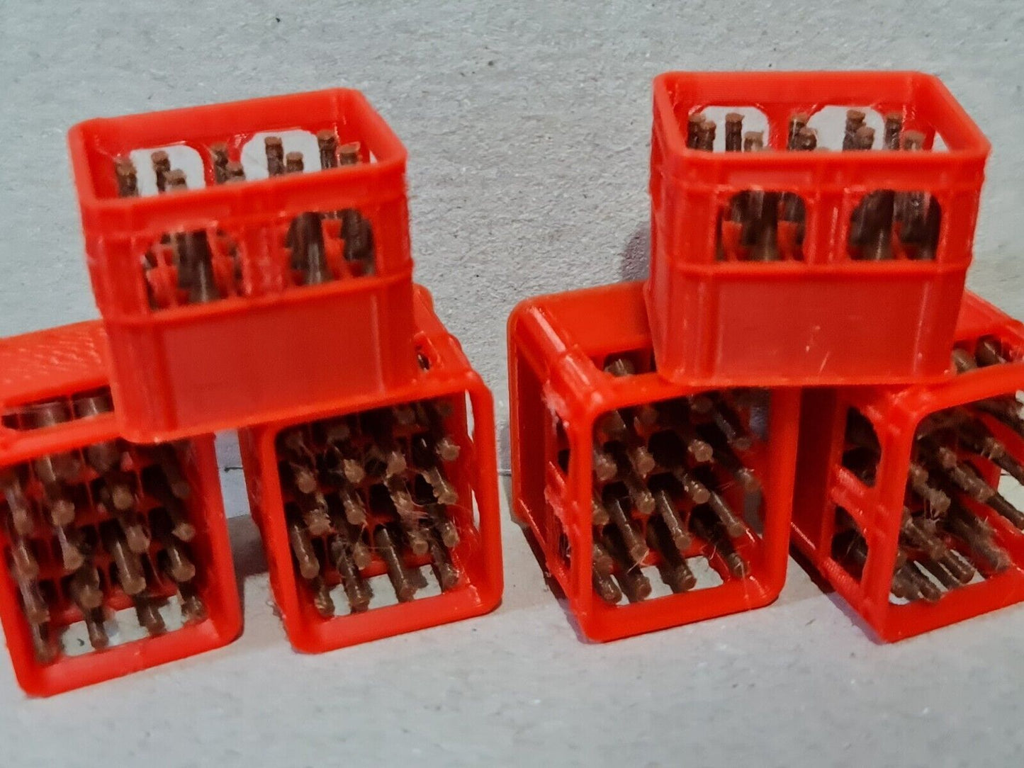 New Red 1:14 Scale 6 Pk Beer Crates & Bottles RC Tamiya Truck Lorry Diorama