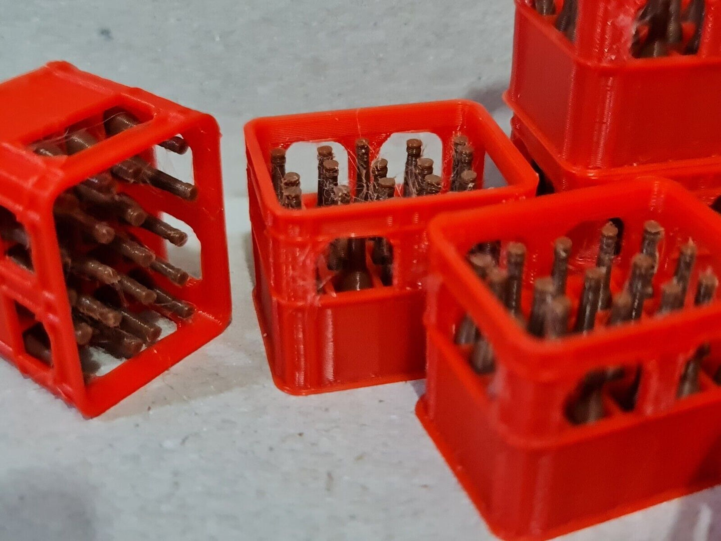 New Red 1:14 Scale 6 Pk Beer Crates & Bottles RC Tamiya Truck Lorry Diorama