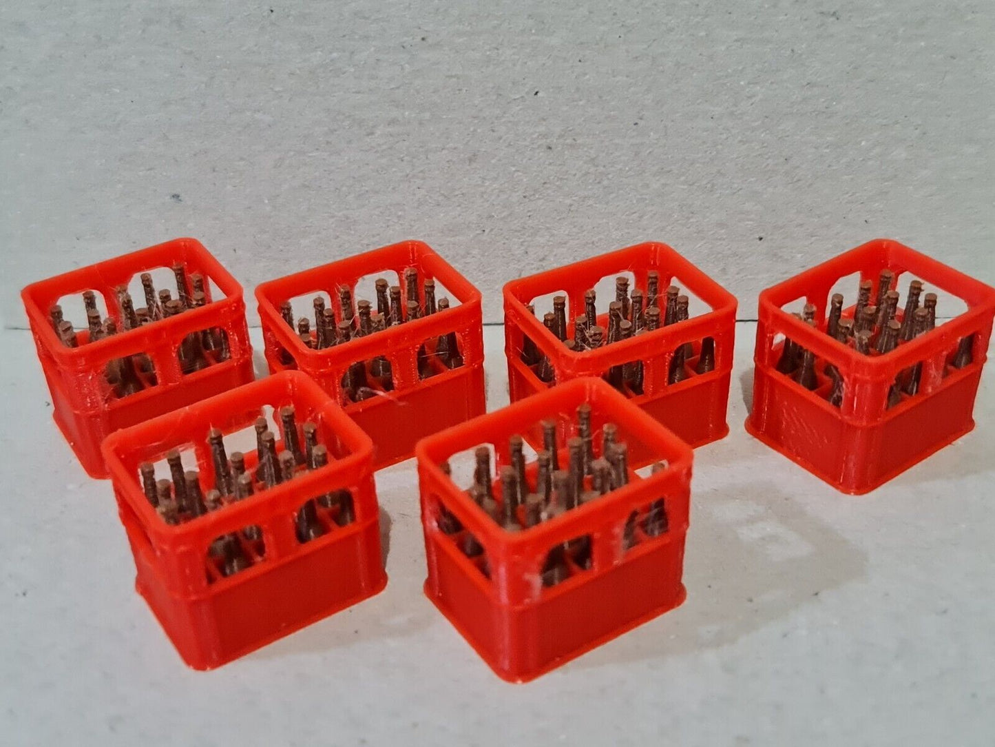 New Red 1:14 Scale 6 Pk Beer Crates & Bottles RC Tamiya Truck Lorry Diorama