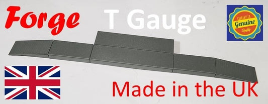 Railway Train Station Passenger Platform 6 Pc Kit T Gauge 1:450 Scale Railroad