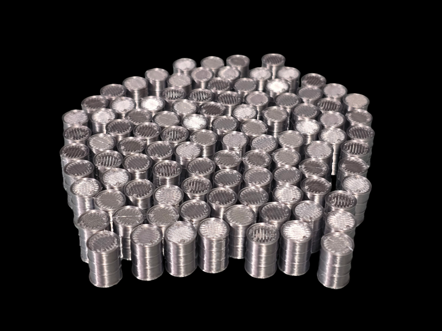 Oil Drum Aluminium OO Gauge 1:76 Scale Models Train Railway 100 Pack