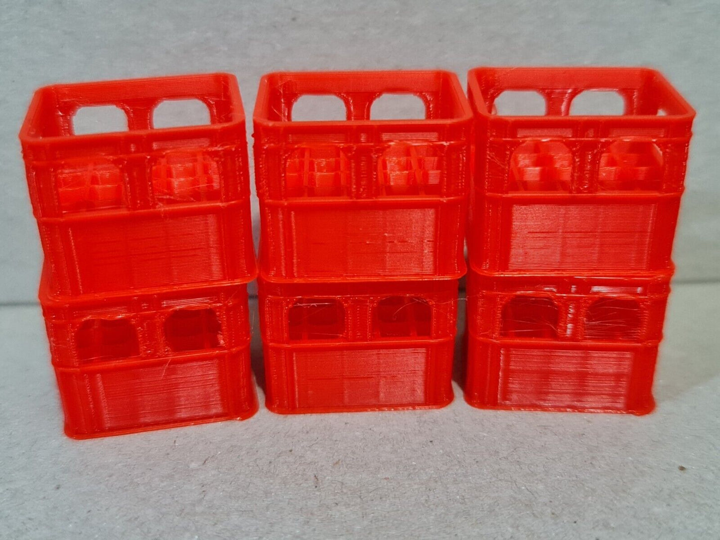 New Red 1:14 Scale 6 Pk Empty Beer Crates RC Tamiya Truck Lorry Diorama Haulier