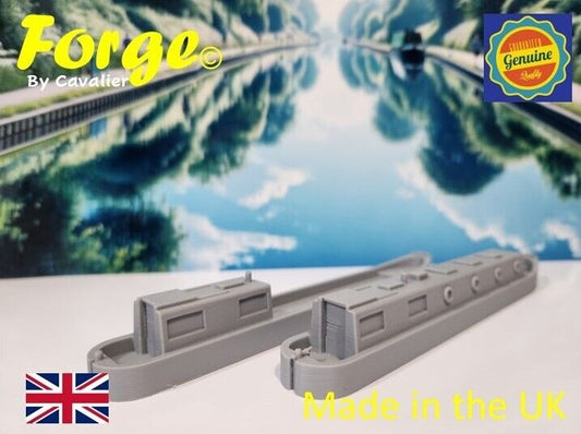 1:43 Scale O Gauge Model Railway 2 x Canal Boats Waterways Barge Cargo Leisure