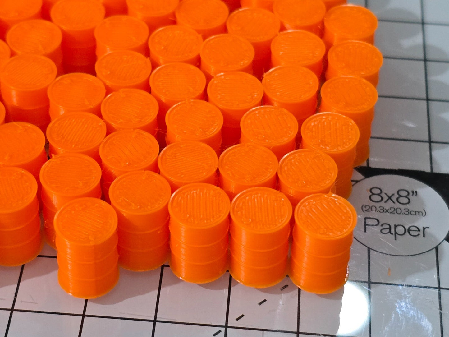 Oil Drum Barrels OO Gauge Orange 1:76 Scale Models Train Railway 100 Pack