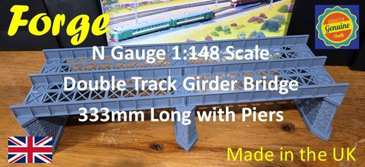 Iron Girder Bridge N Gauge Double Track Model Railway Train Layout 1:148 Scale