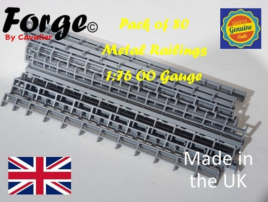 Fencing Railings OO HO Gauge New 80 Pack Grey 1:76 Scale Models Train Railway
