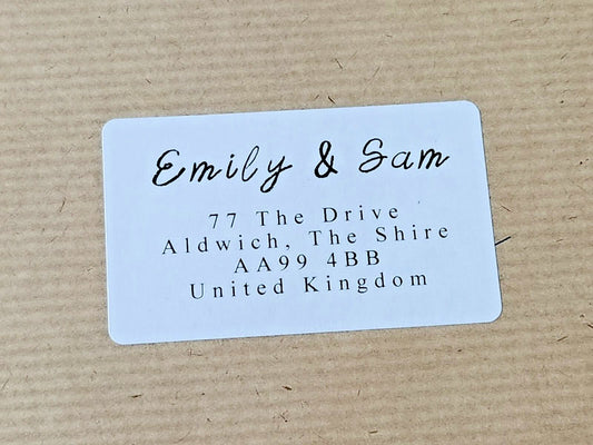 Address Label, Script Address Stickers, Personalised Return Address Labels