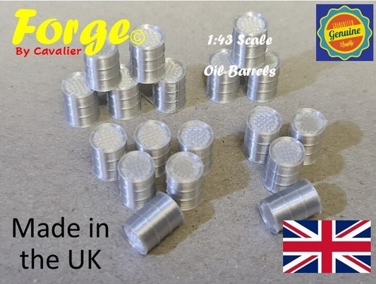18 New Aluminium Oil Drum Barrels 1:43 Scale Models diorama accessories Truck