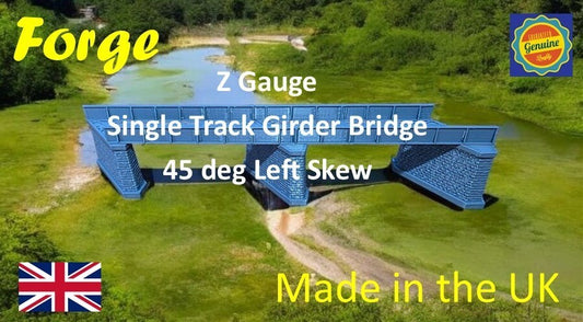Z Gauge Left 45 deg single Track Iron Girder Bridge Model Railway 1:220 Scale