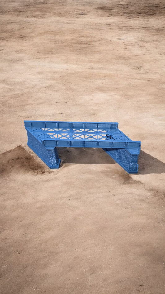 Z Gauge Left 45 deg single Track Iron Girder Bridge Model Railway 1:220 Scale
